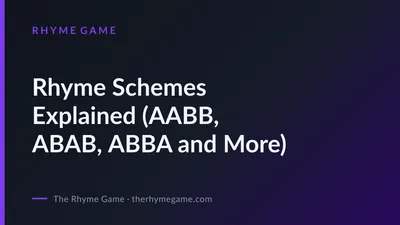Rhyme Schemes Explained (AABB, ABAB, ABBA and More)